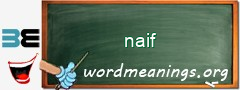 WordMeaning blackboard for naif